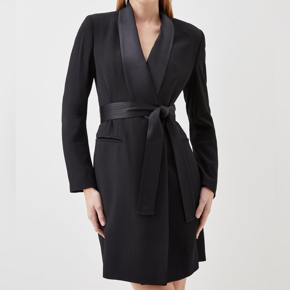 Karen Millen Black Tuxedo Dress 14